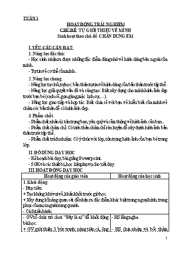 Giáo án Hoạt động trải nghiệm Lớp 3 Sách Kết nối tri thức (Soạn theo CV2345)