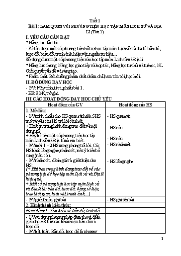 Giáo án Lịch sử và Địa lí Lớp 4 Sách Kết nối tri thức - Năm học