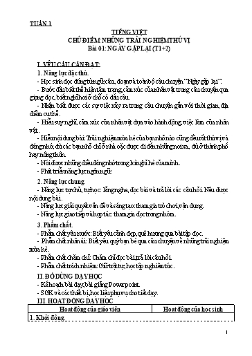 Giáo án Tiếng Việt Lớp 3 Sách Kết nối tri thức (Soạn theo CV2345)