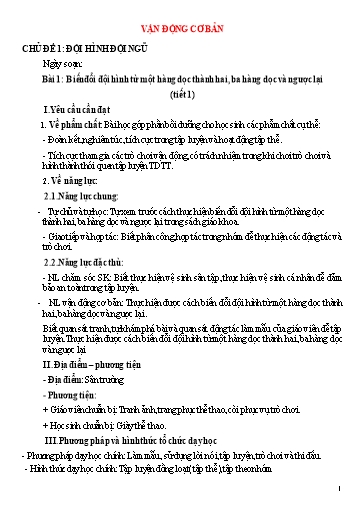 Giáo án Giáo dục thể chất Lớp 3 Sách Kết nối tri thức (Soạn theo CV2345)