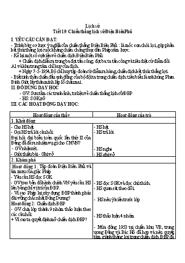 Giáo án Lịch sử Lớp 5 - Học kì 2