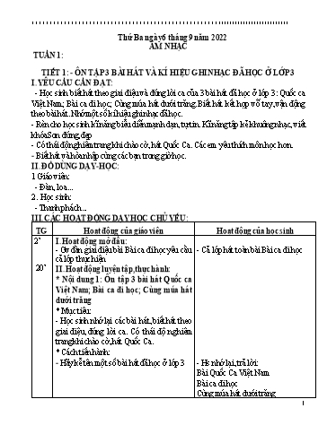 Giáo án Âm nhạc 4 - Năm học 2022-2023 - Trường Tiểu học Vật Lại