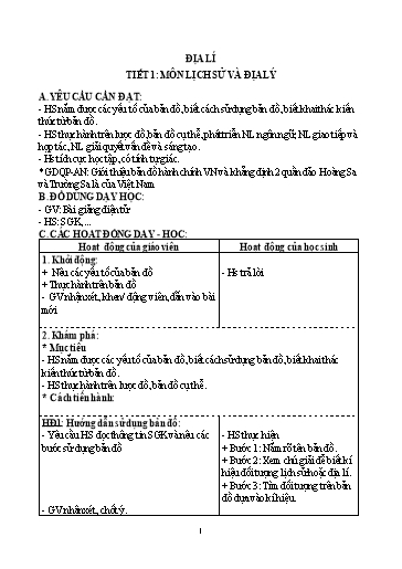 Giáo án Lịch sử và Địa lí Lớp 4 (Phần Địa lí) - Năm học 2022-2023 - Trường Tiểu học Vật Lại