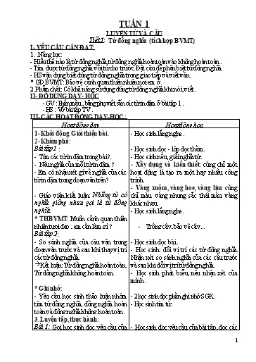 Giáo án Tiếng Việt 5 (Luyện từ và câu) - Chương trình cả năm - Năm học 2022-2023 - Trường Tiểu học Minh Châu