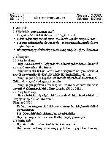 Kế hoạch bài dạy Tin học 7 Sách KNTT - Năm học 2023-2024 - Trường THCS Quang Trung