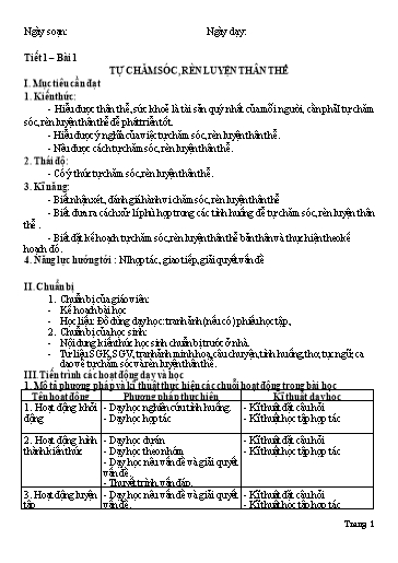 Giáo án GDCD 6 (Theo CV3280) - Chương trình cả năm