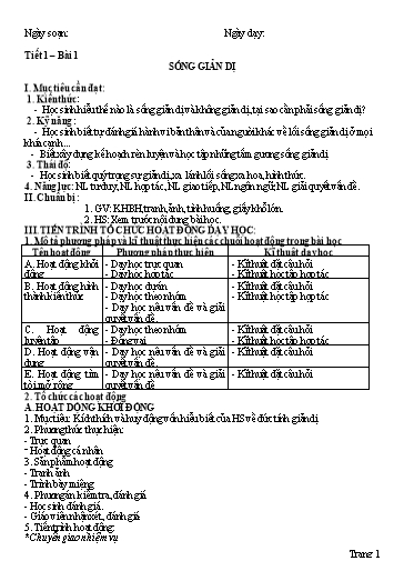 Giáo án GDCD 7 (Theo CV3280) - Chương trình cả năm