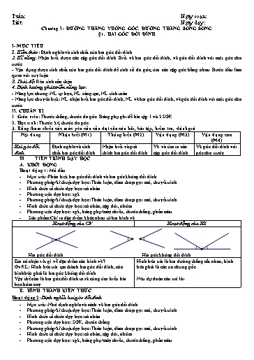 Giáo án Hình học 7 (CV3280) - Chương trình cả năm