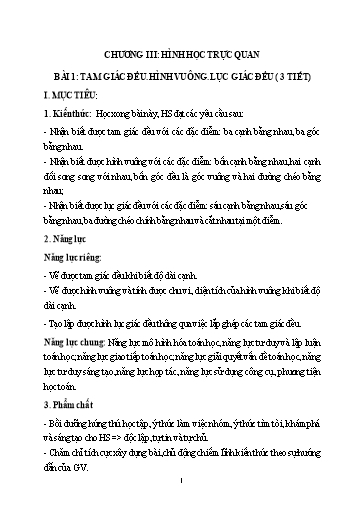 Kế hoạch bài dạy Toán 6 (Hình học) Sách Cánh diều - Năm học 2021-2022