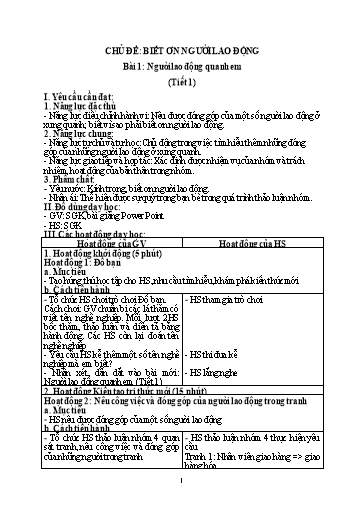 Kế hoạch bài dạy Đạo đức 4 Sách CTST - Năm học 2023-2024