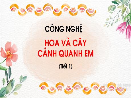 Bài giảng Công nghệ 4 Sách Chân trời sáng tạo - Năm học 2023-2024