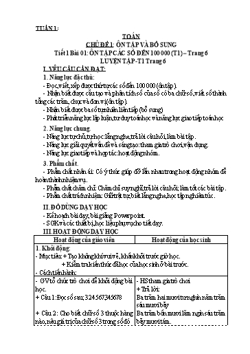 Giáo án Toán Lớp 4 Sách KNTT (CV2345) - Năm học 2023-2024