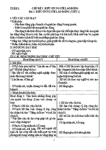 Kế hoạch bài dạy Đạo đức 4 Sách KNTT - Năm học 2023-2024