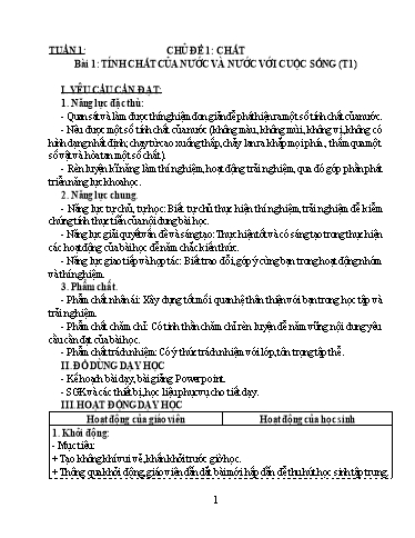 Kế hoạch bài dạy Khoa học 4 Sách KNTT - Năm học 2023-2024