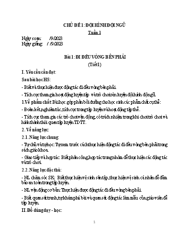 KHBD Giáo dục thể chất Lớp 4 Sách KNTT - Năm học 2023-2024